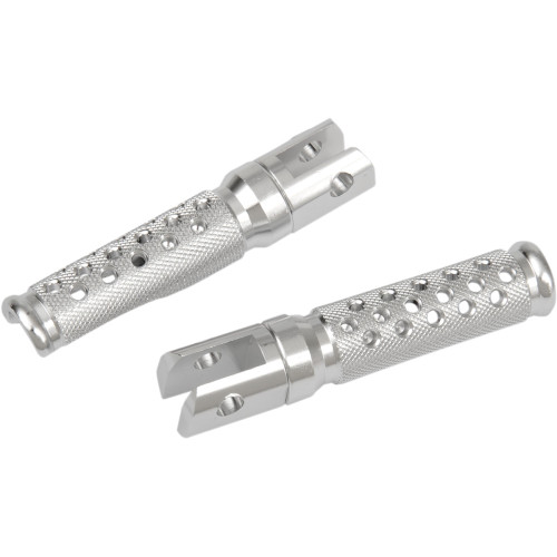 Emgo 50-11211A Footpegs Slash-Cut Silver
