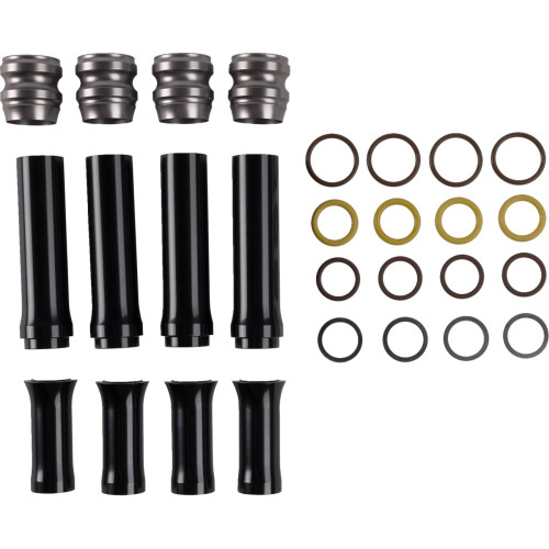 Arlen Ness Pushrod Tube Cover Kit - 10 Gauge - Titanium - Twin Cam 03-635 Arlen Ness Pushrod Tube Cover Kit - 10 Gauge - Titanium - Twin Cam 03-635