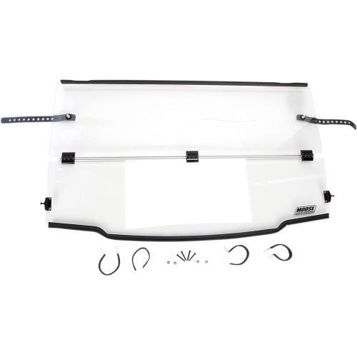 Moose Utility Full Folding Windshield - Polished Lema100-0026 Moose Utility Full Folding Windshield - Polished Lema100-0026