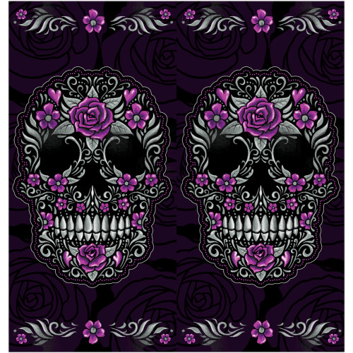 Lethal Threat Neck Scarf - Floral Skull Ns90807