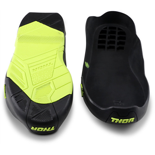 Thor Radial Boots Replacement Outsoles - Black/Yellow Fluorescent - Size 12-13