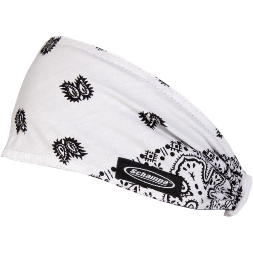 Schampa & Dirt Skins Mini Doo-Z Headwrap - White/Black Paisley Dz02-208