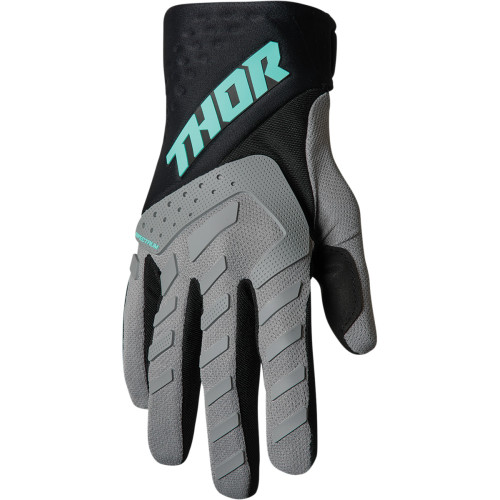 Thor Youth Spectrum Gloves - Gray/Black/Mint - Large Thor Youth Spectrum Gloves - Gray/Black/Mint - Large