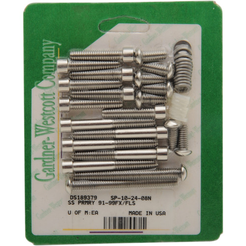 Gardner-Westcott Bolt Kit - Primary/Clutch/Chain Cover - Socket-Head Sp-10-24-08N Gardner-Westcott Bolt Kit - Primary/Clutch/Chain Cover - Socket-Head Sp-10-24-08N