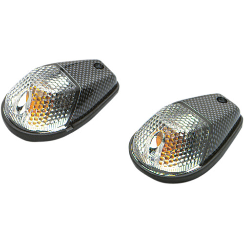 Flush Mount Marker Lights - Carbon/Clear 25-8015