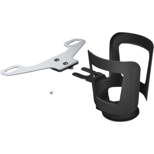 Show Chrome Beverage Holder - Passenger - Black 52-836Bk Show Chrome Beverage Holder - Passenger - Black 52-836Bk