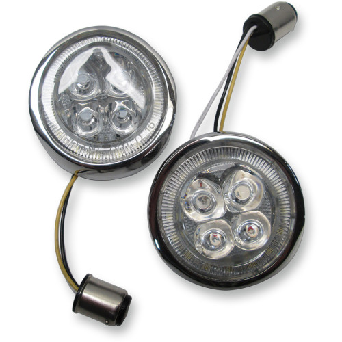 Ciro Front Signal Light Inserts - Chrome - Amber Lens 45400 Ciro Front Signal Light Inserts - Chrome - Amber Lens 45400