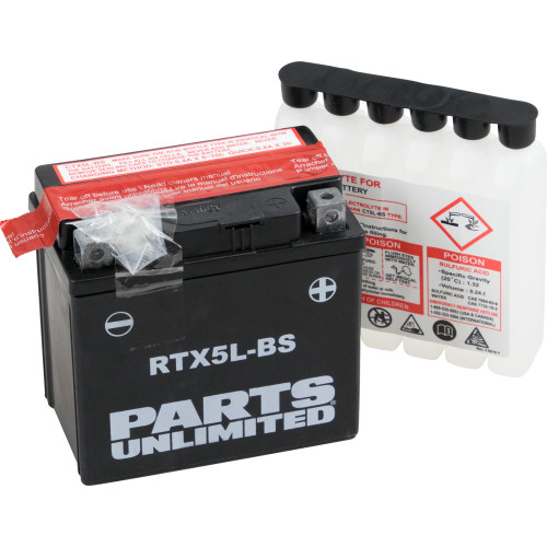 Parts Unlimited Agm Battery - Rtx5L-Bs .24 L Parts Unlimited Agm Battery - Rtx5L-Bs .24 L