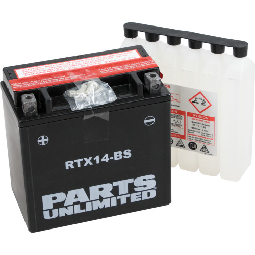Parts Unlimited Agm Battery - Rtx14-Bs .69 L