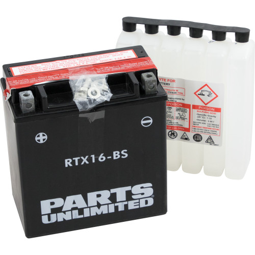 Parts Unlimited Agm Battery - Ytx16-Bs .8 L