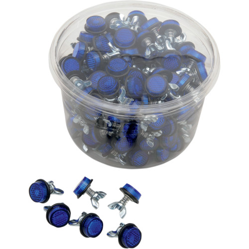 Chris Products License Plate Reflectors - 150Ct Tub - Blue Ch150B