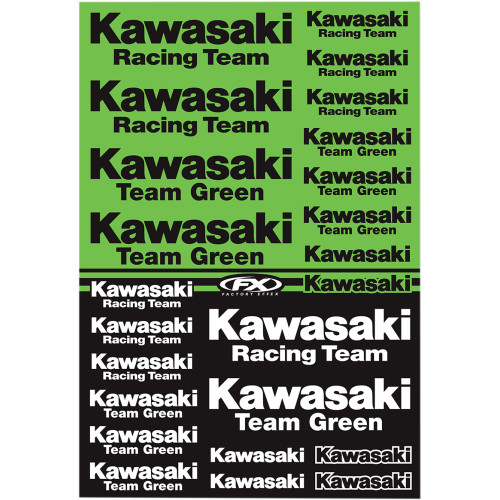 Factory Effex 22-68132 Decal Kit Univ Kaw Racing