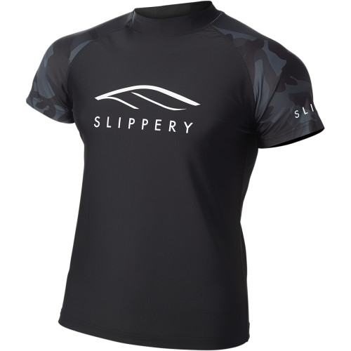 Slippery Rashguard Ss Bk/Camo Sm