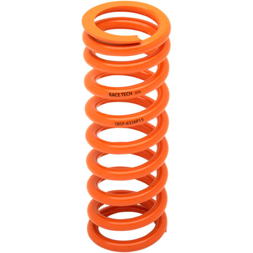 Race Tech Progressively Wound Shock Spring - Orange - P15 - Spring Rate 195 Lb/In - 285 Lb/In Srsp 6326P15 Race Tech Progressively Wound Shock Spring - Orange - P15 - Spring Rate 195 Lb/In - 285 Lb/In Srsp 6326P15