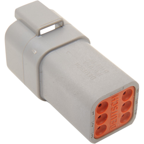 Namz Deutsch Receptacle - 6 Pin - Gray Dr-6G