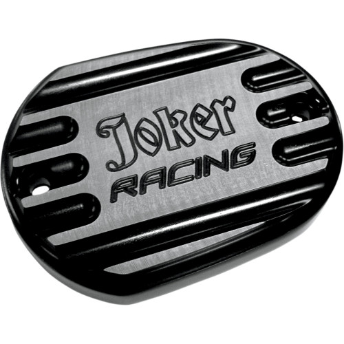 Joker Machine Master Cylinder Cover - Brake - Front - Joker Logo - Black 10-381B Joker Machine Master Cylinder Cover - Brake - Front - Joker Logo - Black 10-381B
