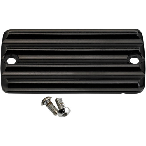Joker Machine Master Cylinder Cover - Brake - Front - Finned - Black 921115-1