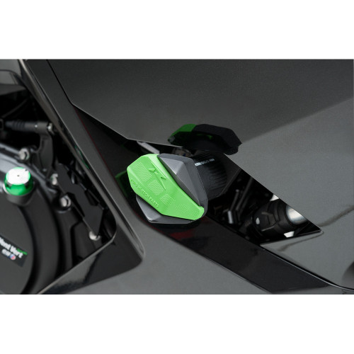 Puig Hi-Tech Parts R12 Slider Caps - Green 6378V Puig Hi-Tech Parts R12 Slider Caps - Green 6378V