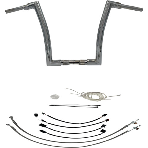 Fat Baggers Inc. Handlebar Kit - Flat Top - 14" - Chrome 609614 Fat Baggers Inc. Handlebar Kit - Flat Top - 14" - Chrome 609614