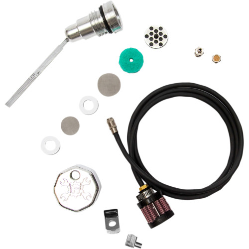 Feuling Oil Pump Corp. Vented Dipstick - Polished - Dyna 3089