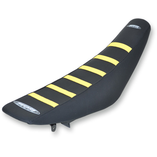 Sdg 6-Ribbed Seat Cover - Yellow Ribs/Black Top/Black Sides 95925Yk