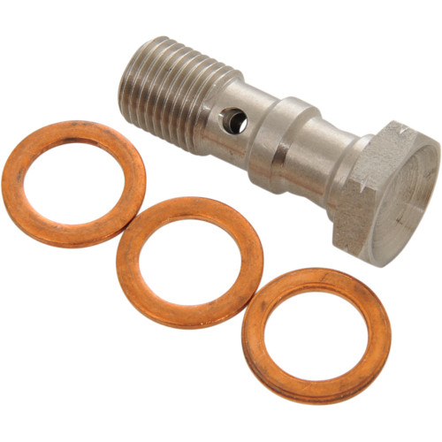Goodridge Banjo Bolt - M10 X 1.0 - Double - Stainless Steel P993-03-31Sc