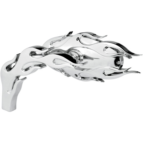 Arlen Ness Mirror - Micro - Flamed - Side View - Oval - Chrome - Left 13-070 Arlen Ness Mirror - Micro - Flamed - Side View - Oval - Chrome - Left 13-070
