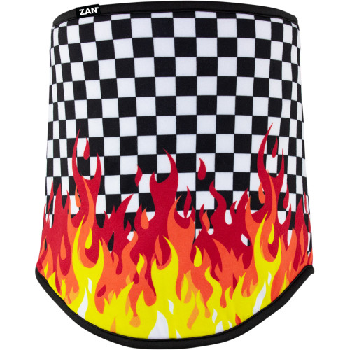 Zan Headgear Sportflex Neck Gaiter - Checkered Flames Wfl450
