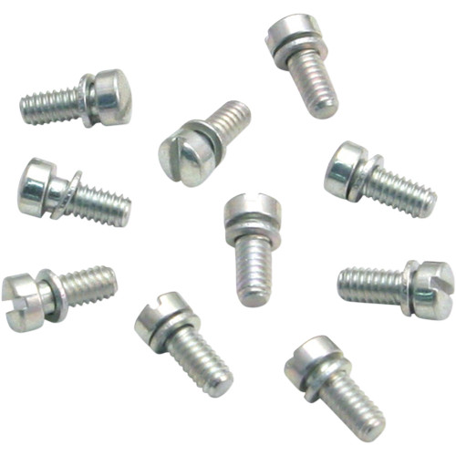 S&S Cycle Slotted Round Head Screws - 10-Pack 50-0098