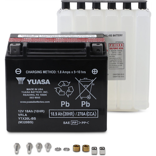 Agm Battery - Ytx20L-Bs - .93 L Yuam320Bs