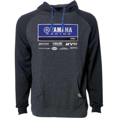 Factory Effex Yamaha 21 Racewear Hoodie - Charcoal/Black - Large 24-88224 Factory Effex Yamaha 21 Racewear Hoodie - Charcoal/Black - Large 24-88224