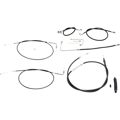 La Choppers Handlebar Cable/Brake Line Kit - 12" - 14" Ape Hanger Handlebars - Black Vinyl La-8151Kt-13B La Choppers Handlebar Cable/Brake Line Kit - 12" - 14" Ape Hanger Handlebars - Black Vinyl La-8151Kt-13B