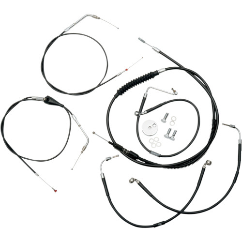 La Choppers Handlebar Cable/Brake Line Kit - 15" - 17" Ape Hanger Handlebars - Black Vinyl La-8006Kt-16B La Choppers Handlebar Cable/Brake Line Kit - 15" - 17" Ape Hanger Handlebars - Black Vinyl La-8006Kt-16B