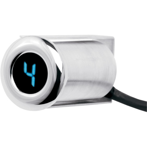 Dakota Digital Auto Programming Gear Indicator - Fairing Flush Mount - Chrome - Blue Display Pgr-1000-F