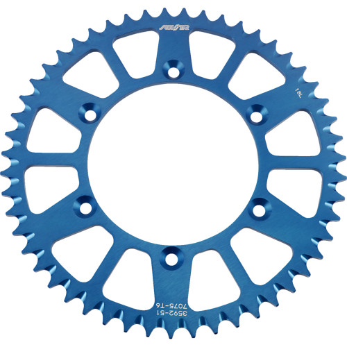 Sunstar Sprockets Rear Sprocket - 51 Tooth - Honda/Yamaha - Works/Blue 5-359251Bl Sunstar Sprockets Rear Sprocket - 51 Tooth - Honda/Yamaha - Works/Blue 5-359251Bl