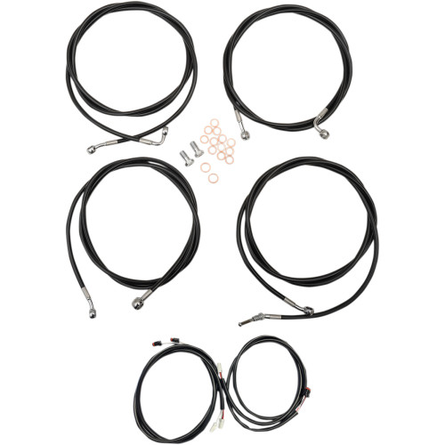 La Choppers Cable Kit - 12" - 14" Handlebars - Black La-8054Kt3-13B La Choppers Cable Kit - 12" - 14" Handlebars - Black La-8054Kt3-13B