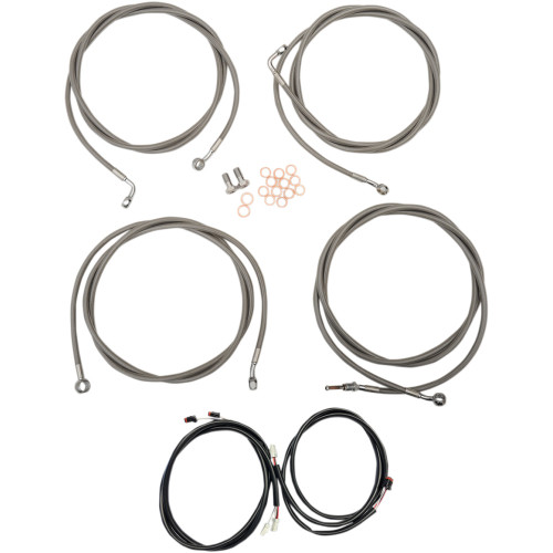 La Choppers Cable Kit - 15" - 17" Handlebars - Stainless La-8054Kt3-16 La Choppers Cable Kit - 15" - 17" Handlebars - Stainless La-8054Kt3-16