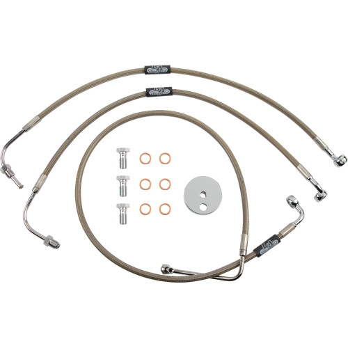 La Choppers Brake Lines - 15" - 17" Ape Hanger Handlebars - Stainless Steel La-8230B16 La Choppers Brake Lines - 15" - 17" Ape Hanger Handlebars - Stainless Steel La-8230B16