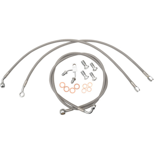 La Choppers Brake Lines - 12" - 14" Ape Hanger Handlebars - Stainless Steel La-8122B13 La Choppers Brake Lines - 12" - 14" Ape Hanger Handlebars - Stainless Steel La-8122B13