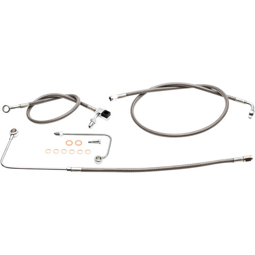 La Choppers Brake Lines - 12" - 14" Ape Hanger Handlebars - Stainless Steel La-8151B13 La Choppers Brake Lines - 12" - 14" Ape Hanger Handlebars - Stainless Steel La-8151B13