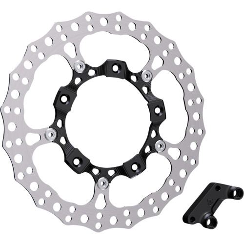 Arlen Ness Rotor 14" - Front Right - Black 300-004 Arlen Ness Rotor 14" - Front Right - Black 300-004