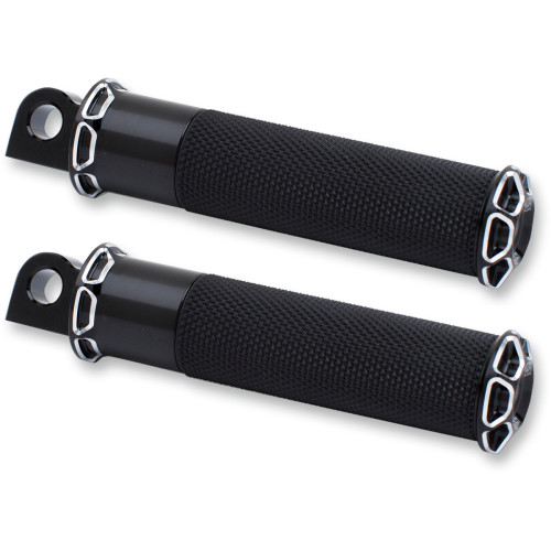 Arlen Ness Footpegs - Beveled - Black 07-929