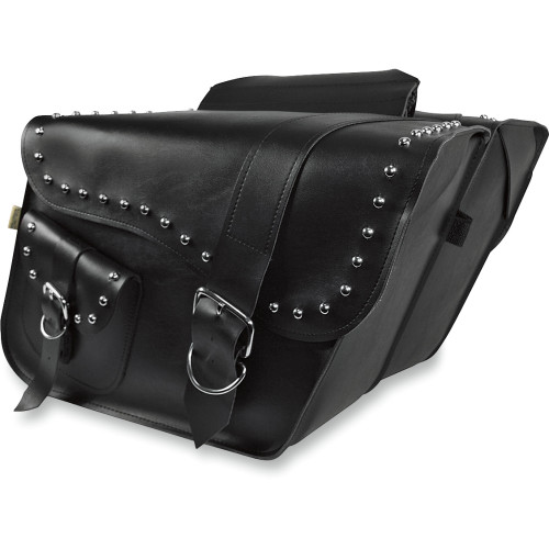 Willie & Max Luggage Ranger Studded Slant Saddlebags - Large - Black 58750-01