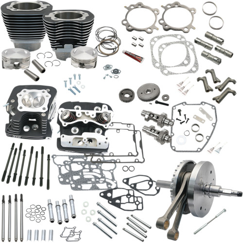 S&S Cycle 900-0569 Kit Hsu 124"07-17Tcb Blk