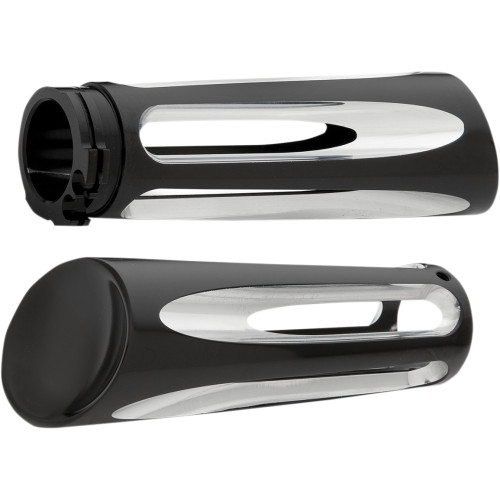 Arlen Ness 07-132 Grip Deep Cut Bt Blk