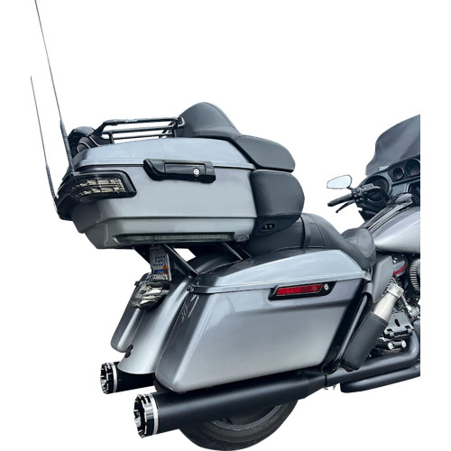 Khrome Werks 4-1/2" Hp-Plus Slip-On Mufflers - Black With Tracer - Touring 202835