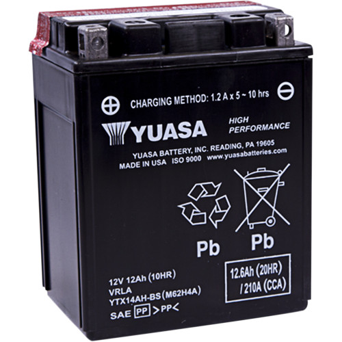 Yuasa Agm Battery - Ytx14Ah-Bs .66 L Yuam62H4A Yuasa Agm Battery - Ytx14Ah-Bs .66 L Yuam62H4A