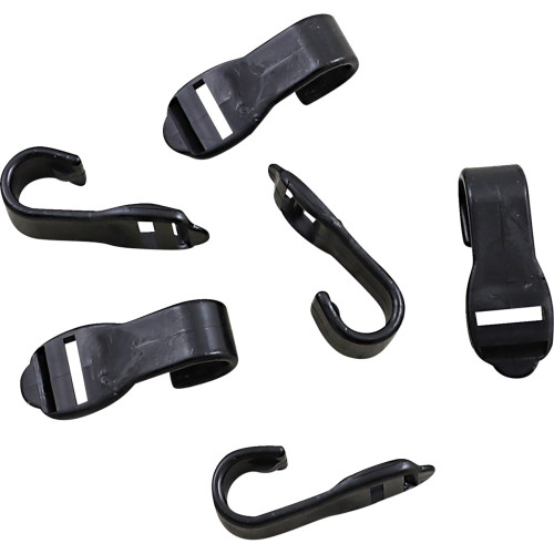 Parts Unlimited Cover Hooks - Black