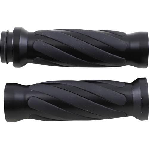 Drag Specialties Grips - Twisted - Tbw - Matte Black