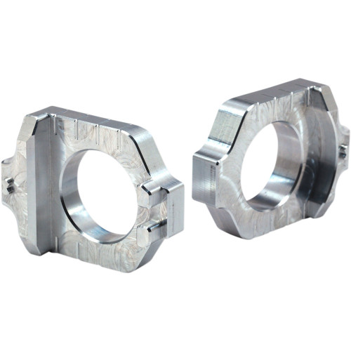 Works Connection Elite Axle Block - Silver - Kawasaki/Suzuki 17-310
